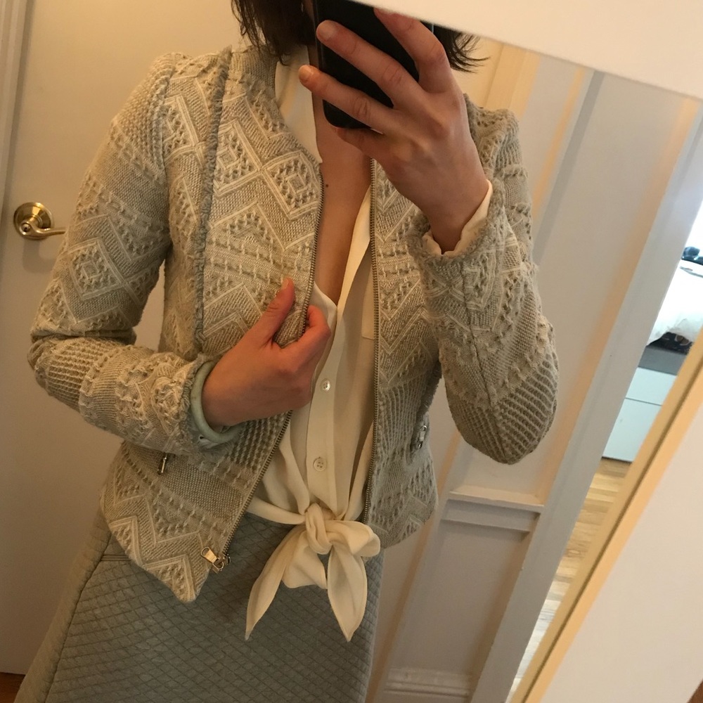 Grey patterned Zara blazer - XS